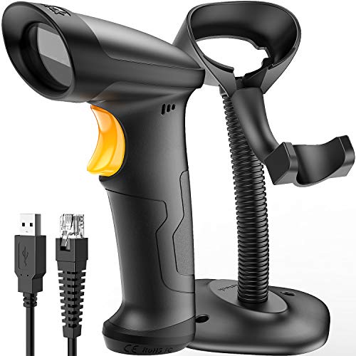 Inateck 1D USB Barcode Scanner with Intelligent Stand Wired, BCST-33