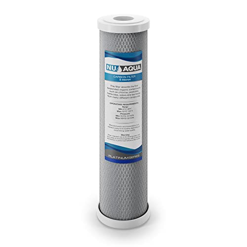 NU Aqua Platinum Series Reverse Osmosis Water Filtration System Replacement Carbon Block Filter Universal RO System Cartridges (1)