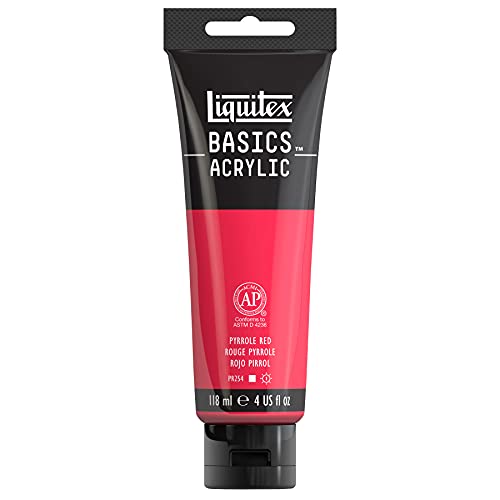 Liquitex BASICS Acrylic Paint, 118ml (4-oz) Tube, Pyrrole Red