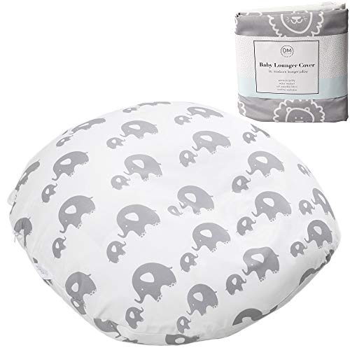Water Resistant Removable Cover for Newborn Lounger | Value 2-Pack | Compatible with Boppy Newborn Lounger | Unisex Animal Designs | Premium Quality Soft Wipeable Fabric | Great Baby Shower Gift