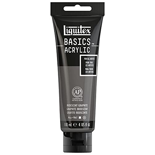 Liquitex BASICS Acrylic Paint, 118ml (4-oz) Tube, Iridescent Graphite
