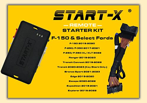 Start-X Remote Start Kit For Ford F-150 2015-2020, F-250/F-350 17-21, Ranger 19-23, Transit Connect 19-22, Transit 20-23, Bronco Sport 21-23, Edge 15-20, Escape 20-22, Expedition 18-21, Explorer 16-23