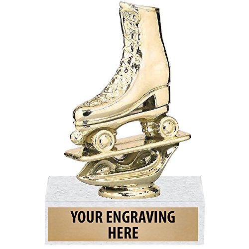 3.5″ Gold Roller Skate Shoe Trophies – Custom Skating Trophy Award