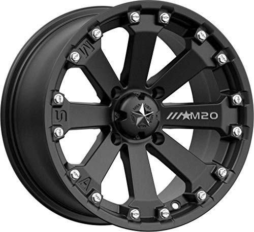 MSA Offroad Wheels M20 KORE Satin Black Wheel with Aluminum and Chromium (hexavalent compounds) (14 x 7. inches /4 x 115 mm, 0 mm Offset)