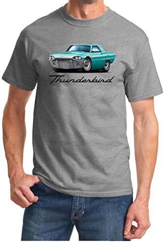 1965 Ford Thunderbird Hardtop Full Color Design Tshirt Small Grey