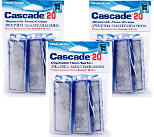 Penn-Plax Cascade Replacement Filter Cartridges CPF6C3 (9-Pack)