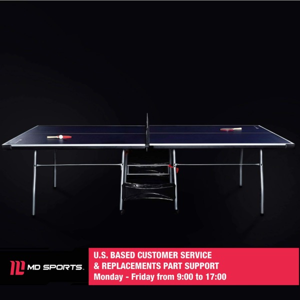 MD Sports Table Tennis Set: Regulation Ping Pong Table with Net – Available in Multiple Styles