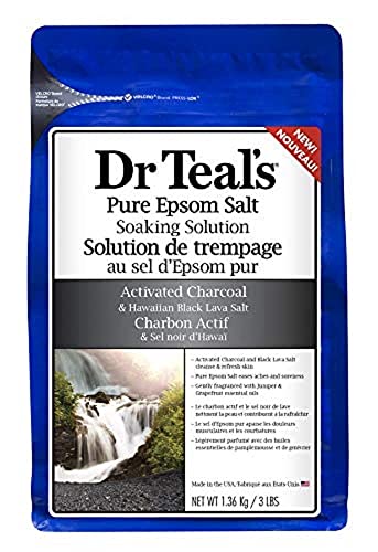 Dr Teals, Epsom Salt Charcoal, 3 Pound