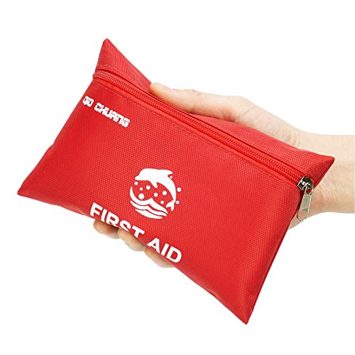 Small Travel First Aid Kit – 87 Piece Clean, Treat and Protect Most Injuries,Ready for Emergency at Home, Outdoors, Car, Camping, Workplace, Hiking.