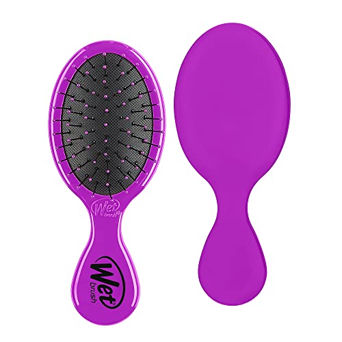Wet Brush Squirt Detangler Hair Brushes – Purple – Mini Detangling Brush with Ultra-Soft IntelliFlex Bristles Glide Through Tangles with Ease – Pain-Free Comb for All Hair Types