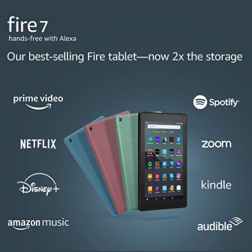 Fire 7 tablet, 7″ display, 16 GB, (2019 release), Black