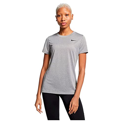 Nike Women’s Dry Legend Training T Shirt Dark Grey Heather/Black Size Small