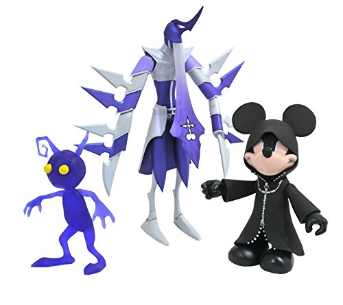 DIAMOND SELECT TOYS Kingdom Hearts Select: Hooded Mickey, Assassin & Purple Shadow Action Figure Multi-Pack