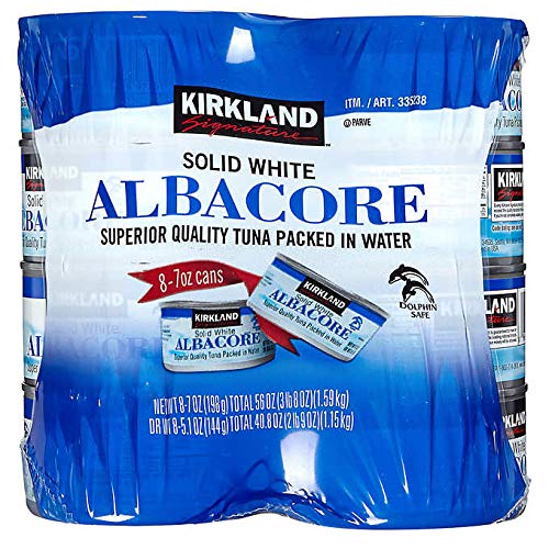 Kirkland Signature Solid White Albacore Tuna Cans – 8 Pack (7 ounce)
