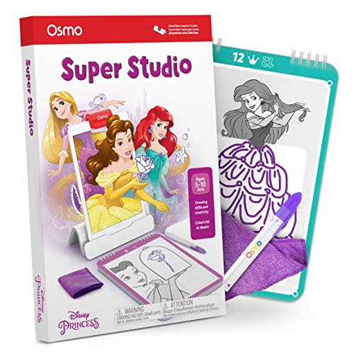 Osmo – Super Studio Disney Princess – Ages 5-11 – Learn to Draw – For iPad or Fire Tablet – Educational Learning Games – STEM Toy Gifts for Kids, Boy & Girl – Ages 5 6 7 8 9 10 11 (Osmo Base Required)