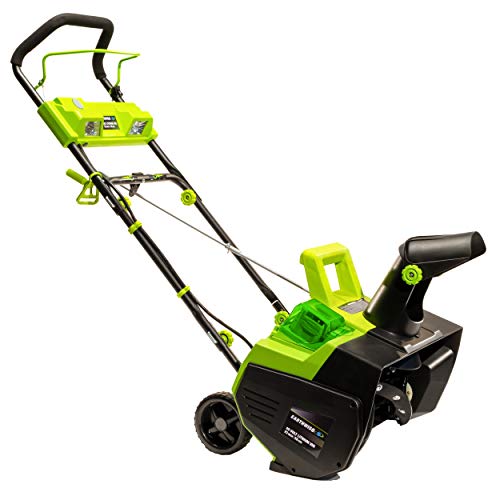 Earthwise SN74022 22″ 40V Cordless Electric Snow Thrower, (4.0AH Battery & Charger Included)