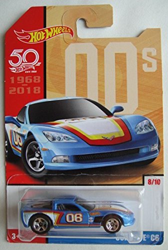 Hot Wheels 00s, Blue Corvette C6 8/10 50TH Anniversary