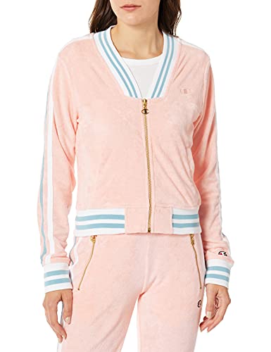 Champion Women’s Terry Cloth Warm-Up Jacket, PRIMER PINK, XS