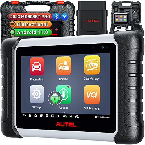 Autel MaxiCOM MK808BT PRO Scanner: 2023 Fastest Android 11, Upgraded of MK808BT/ MK808S/ MK808/ MaxiCheck MX808, Bi-directional Diagnostic Tool with 28+ Reset, All Systems, FCA AutoAuth, BT506 Support