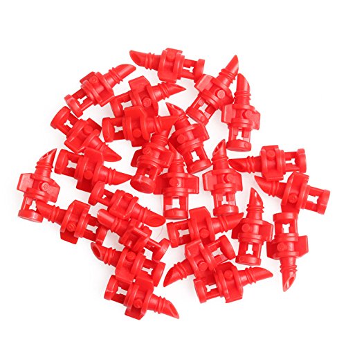 LANDUM 360°Sprayer Nozzle Jet Mister Cloning Machine Hydroponic 25 Pieces Red
