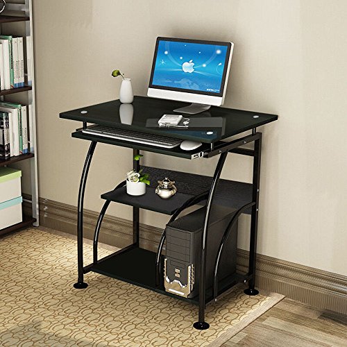 New Retail Global NRG Home Office Black Computer Desk PC Corner Laptop Table Workstation Furniture