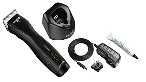 Andis Pulse Zr II 5-Speed Detachable Blade Clipper, Cordless, Removable Lithium Ion Battery – Black, dogs
