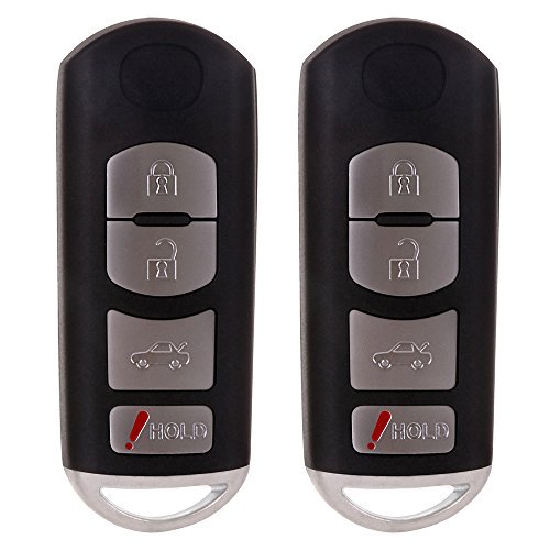 SCITOO 2pcs Keyless Entry Remote Control Car Key Fob SHELL CASE fit for Mazda 3 6 2013 2014 2015 2016 2017 FCC SKE13D-01 4 Buttons