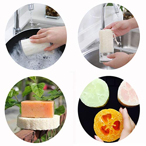 4″ Natural Loofah Exfoliating Body Sponge Scrubber for Skin Care in Bath Spa Shower Pack of 4 | The Storepaperoomates Retail Market - Fast Affordable Shopping
