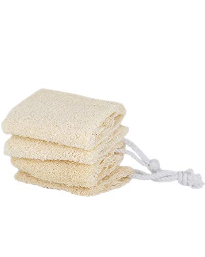 4″ Natural Loofah Exfoliating Body Sponge Scrubber for Skin Care in Bath Spa Shower Pack of 4 | The Storepaperoomates Retail Market - Fast Affordable Shopping