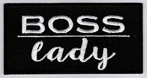 BOSS LADY Embroidered Iron On Patch – 3 X 1 1/2 inch