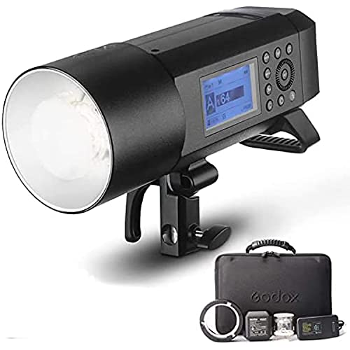 Godox AD400Pro All-in-One Outdoor Flash Strobe, 400W 2.4G TTL Portable Speedlite with Rechargeable Battery and Bowens Mount and Godox Mount