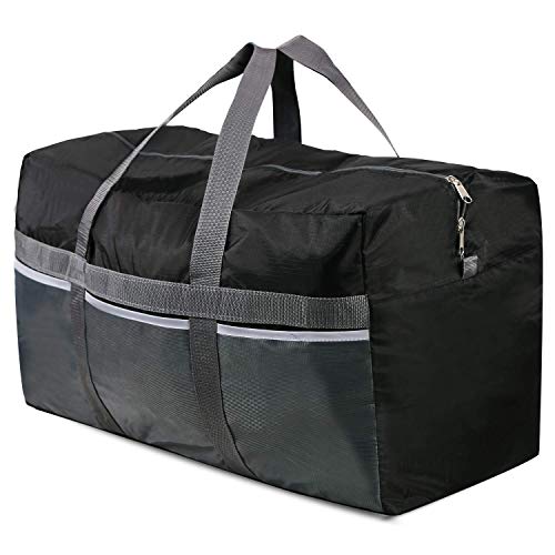 REDCAMP Extra Large Duffle Bag Lightweight, 96L Water Resistant Travel Duffle Bag Foldable for Men Women, Black