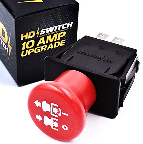 HD Switch – 10 AMP Upgrade – Blade Clutch PTO Switch fits Husqvarna AYP Dixon Craftsman – 539131627 539101768 597520401 fits PZT FD PZ MZ LZF iZC PZT iZ Series iz6125 LZ6127 MZ 6128 DX148 DX152 DX161