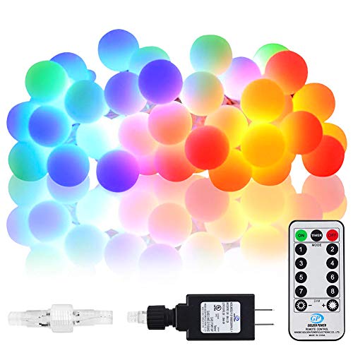 NSEN Led String Lights, 44Ft 100 LED Colored Globe String Lights, Fairy String Lights 8 Lighting Modes for Christmas Indoor Bedroom Outdoor Camping Garden Patio Holiday Decoration (Upgraded Version)