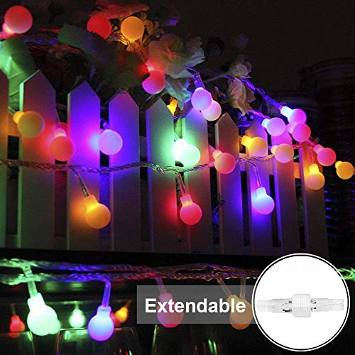 NSEN Led String Lights, 44Ft 100 LED Colored Globe String Lights, Fairy String Lights 8 Lighting Modes for Christmas Indoor Bedroom Outdoor Camping Garden Patio Holiday Decoration (Upgraded Version) | The Storepaperoomates Retail Market - Fast Affordable Shopping