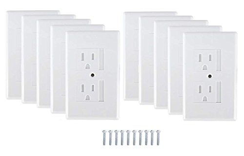 Mommy’s Helper Safe Plate Electrical Outlet Covers Standard, White, 10 Pack