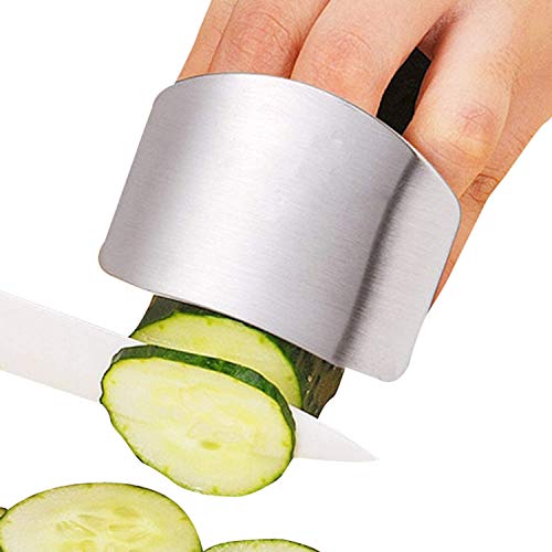 ReNext 2-PACK Stainless Steel Finger Guard for Slicing & Cutting Protector to Avoid Accidents when Chopping and Dicing Useful Kitchen Tool Gadget