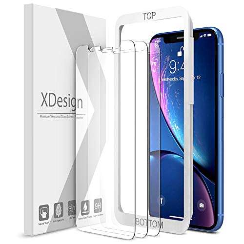 XDesign Compatible with iPhone 12 Screen Protector, iPhone 12 Pro Screen Protector – 3 Pack Tempered Glass Film for iPhone XR / 11/12 / 12 Pro 6.1 inch 9H Hardness/Installation Tray/Case Friendly