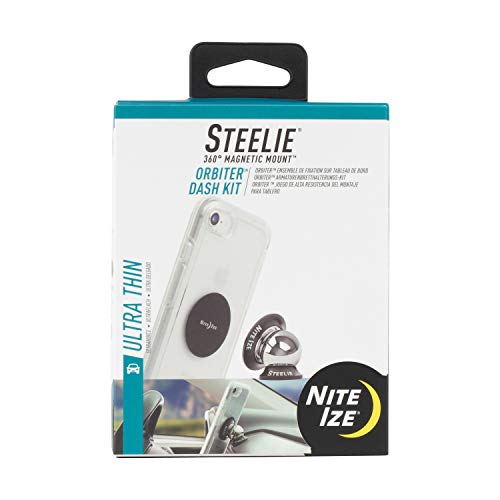 Nite Ize Steelie Orbiter Dash Mount Kit – Magnetic Cell Phone Holder for Car , Low Profile, No Attached Magnets