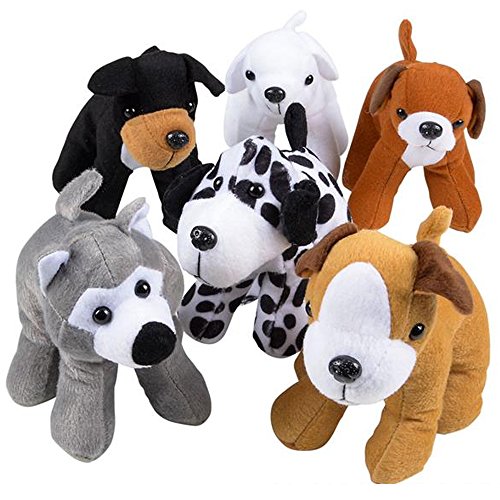 ArtCreativity Dog Plush Assortment – Set of 6 – Soft and Cuddly Stuffed Animals for Toddlers – 6 Cute Puppy Designs – Fun Birthday Party Favors – Kids Carnival Prize – Gift Idea for Boys and Girls