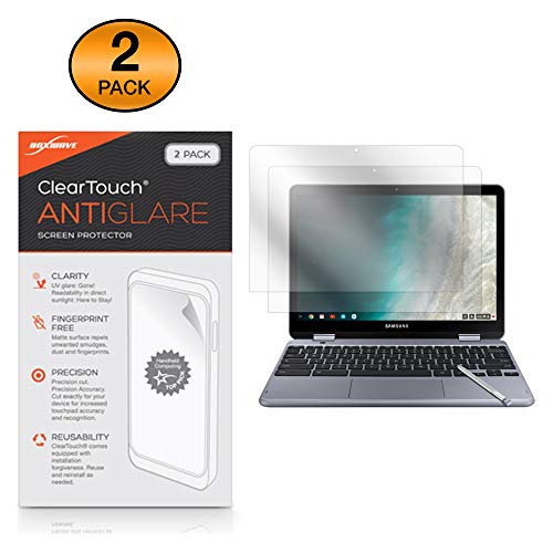 Screen Protector for Samsung Chromebook Plus (XE521QAB) (Screen Protector by BoxWave) – ClearTouch Anti-Glare (2-Pack), Anti-Fingerprint Matte Film Skin for Samsung Chromebook Plus (XE521QAB)