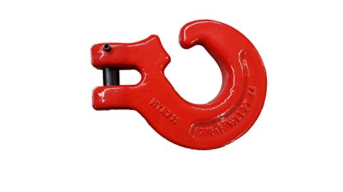 Set of Two (2) Heavy Duty Logging Chain Chocker | WLL 2 TON = 4,000lbs | Forestry | Sling Slip | Tracktor C – Hook | Used for ATV, Trailer, Towing, Farm | Red | 0900107