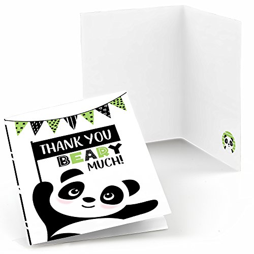 Big Dot of Happiness Party Like a Panda Bear – Baby Shower or Birthday Party Thank You Cards (8 count)