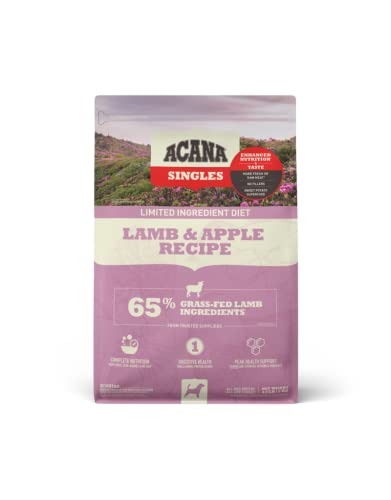 ACANA Singles Formula Lamb & Apple 100% Limited Ingredient Dry Dog Food 4.5 lb. Bag. Fast Delivery by Just Jak’s Pet Market