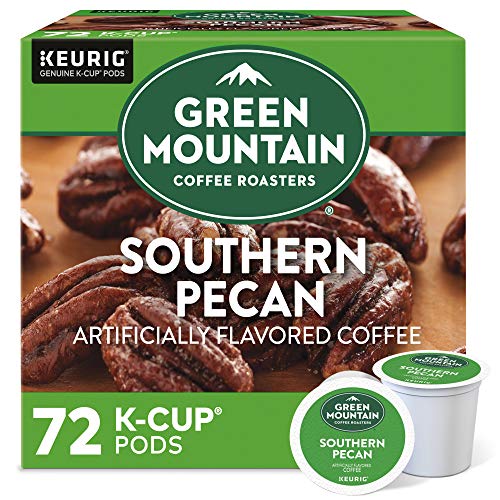 Green Mountain Coffee Roasters Southern Pecan, Single-Serve Keurig K-Cup Pods, Flavored Light Roast Coffee, 72 Count