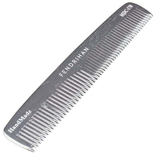 Fendrihan Sturdy Metal Double Tooth Barber Grooming Comb (6.6 Inches)