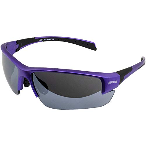 Global Vision Hercules 7 Women’ s Golf Tennis Sports ANSI Z87.1 Safety Sunglasses Purple Frame with Flash Mirror Lenses