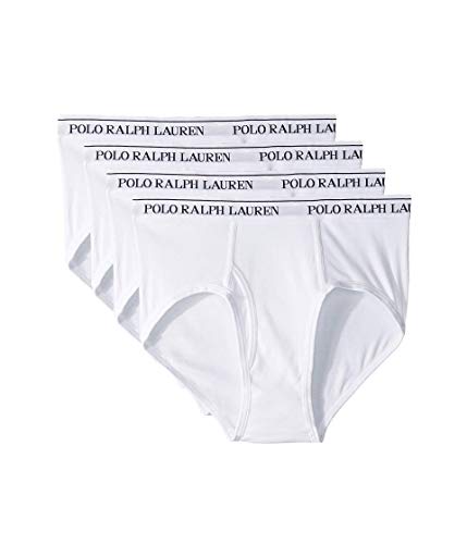 POLO RALPH LAUREN Classic Fit w/Wicking 4-Pack Briefs White LG