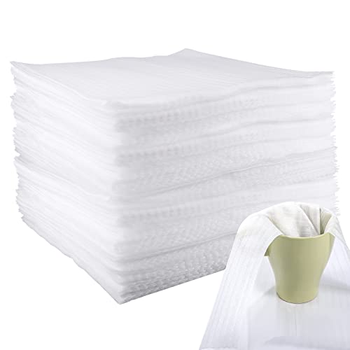 AIEX 12 x 12 Inches (100 Count) Cushioning Foam Wrap Sheets Moving Supplies Packing Cushion Foam Packing Material for Dishes, Plates, Glasses, Vases, Cups, All Purpose Protection, Storage(Ultra Thin)