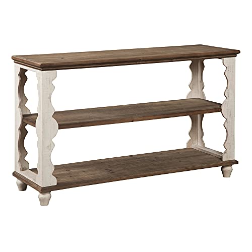 Signature Design by Ashley Alwyndale Wood 3 Shelf Console Sofa Table, Brown & White | The Storepaperoomates Retail Market - Fast Affordable Shopping